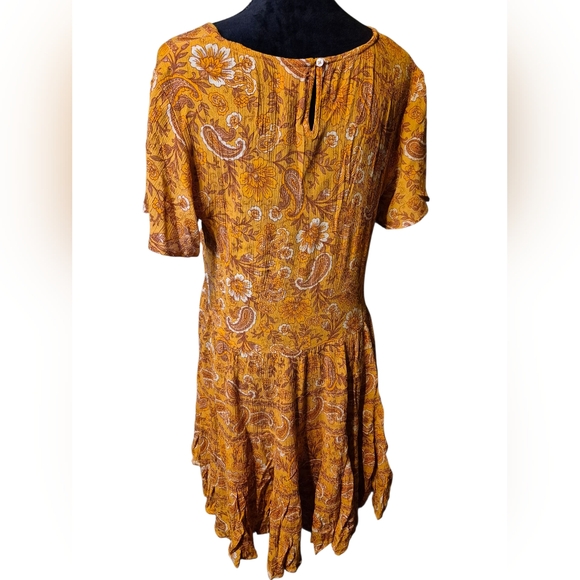 Bila Bohemian Orange Paisley Dress - Picture 5 of 5
